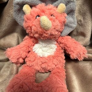 MARY Meyer Pebblesaurus Lovey Blue Triceratops Dinosaur Plush Security Blanket